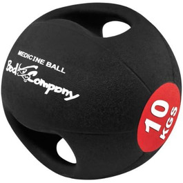 Медичний м'яч Bad Company Pro Grip з подвійною ручкою, 10 кг, для фітнесу, окремо або в наборі