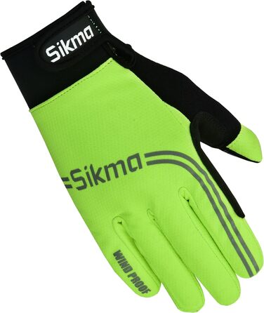 Велосипедні рукавички Sikma жовтого кольору, повний палець, з гелевою підкладкою, вітронепроникні, сумісні з сенсорними екранами, розмір L