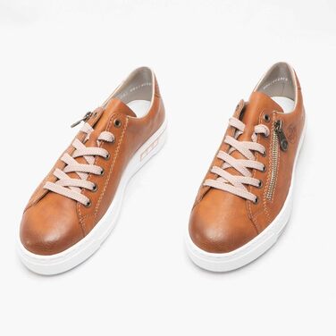 Кросівки жіночі Rieker L88C2, коричневі шкіряні, 40 EU