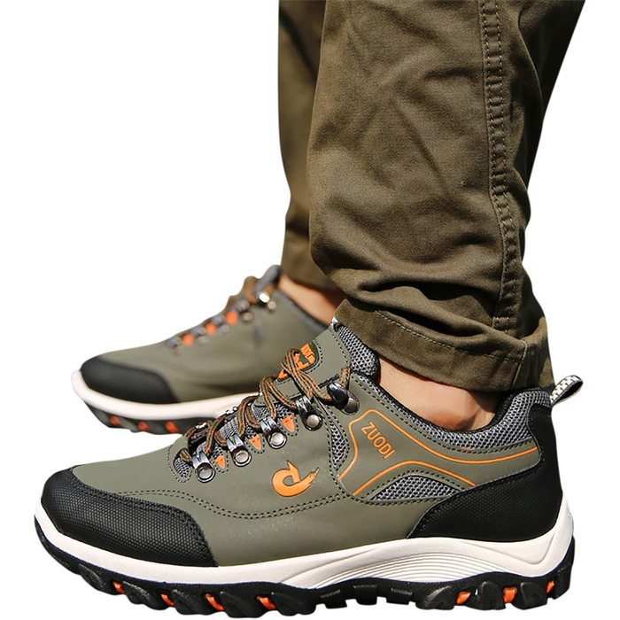 Чоловічі трекінгові черевики для хайкінгу та трейлраннінгу, водонепроникні, легкі, зручні, антиколізійні, 43 EU, зелені