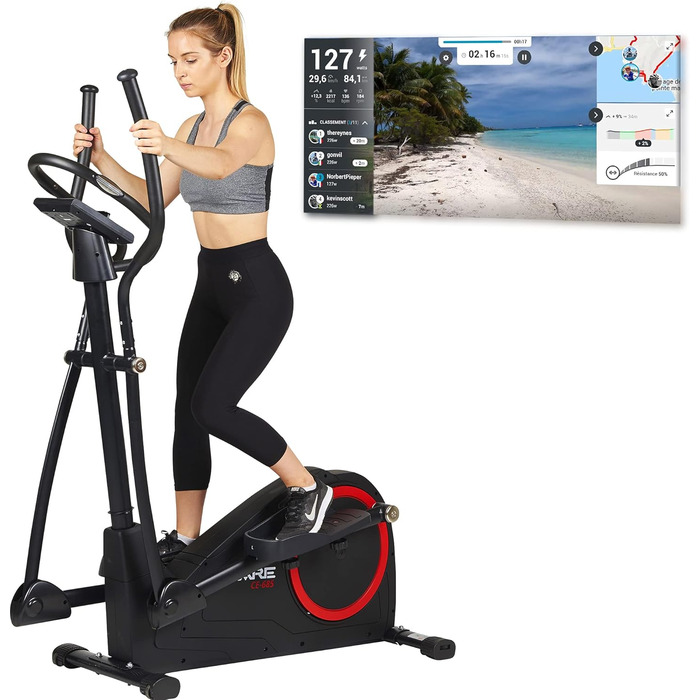 Еліптичний тренажер Care Fitness CE-685 з 24 програмами, моторизованим опором, LCD-дисплеєм і Bluetooth для Kinomap