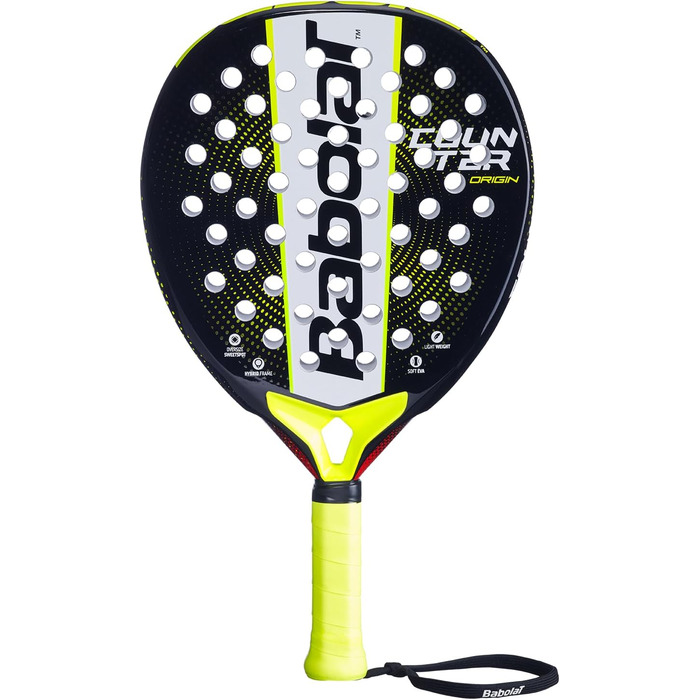 Ракетка для падел-тенісу Babolat Counter Origin, жовта, ультралегка, для початківців