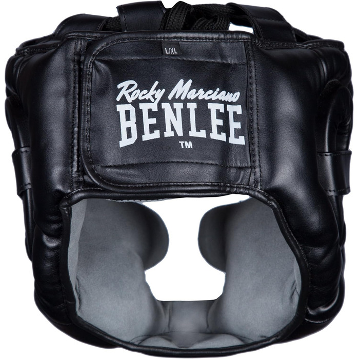Захисний шолом BENLEE з екошкіри, повний захист, чорний, L-XL