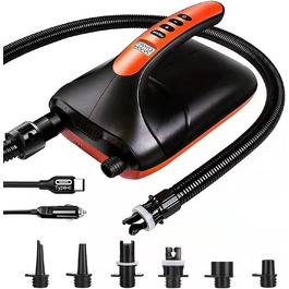 Електричний насос Ruitx для SUP дошки, човни, 20PSI, 12V DC, автоматичне надування, для надувних водних видів спорту
