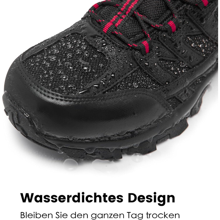 Чоловічі трекінгові черевики SHULOOK, водонепроникні, легкі, з антиковзаючою підошвою, чорно-червоні, 44 EU