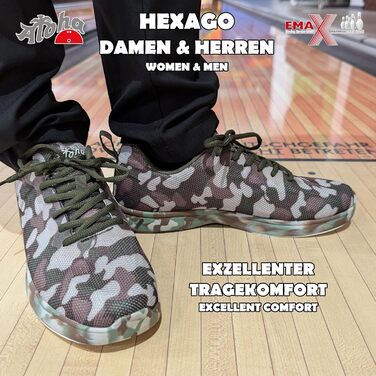 Журавлики для боулінгу Aloha HexaGo для жінок, чоловіків та юнаків – для правші та лівші (44 EU, камуфляж)