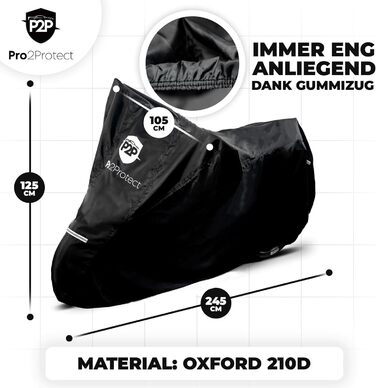 Водонепроникна накривка для мотоцикла Pro2Protect® - захист від дощу та сонця | Накривка для мопеда, скутера, Vespa, ролера | Garage для мотоциклів