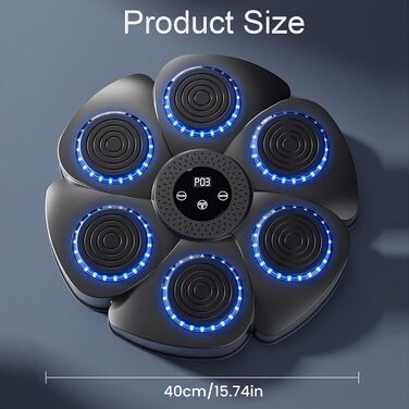 Xiaoguanlai Розумна Bluetooth настінна музична бокс-машина з рукавичками, 9 режимів швидкості, лічильник ударів, для дорослих і дітей, 2024