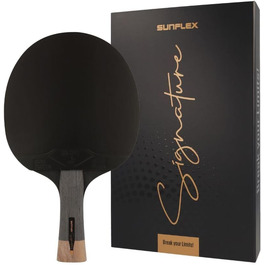 Sunflex ITTF сертифікована професійна ракетка для настільного тенісу Signature Line з високоякісної деревини, турнірне покриття, для досвідчених гравців, у магнітній коробці