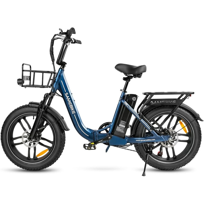 Електровелосипед SAMEBIKE для дорослих, 20'' складаний E-Bike з знімною 36В 13Аг літієвою батареєю, 7-швидкісний складаний електровелосипед