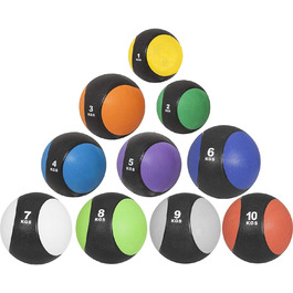Медичний м'яч GORILLA SPORTS 8 кг, гумовий, нековзний, для фітнесу, Slam Ball