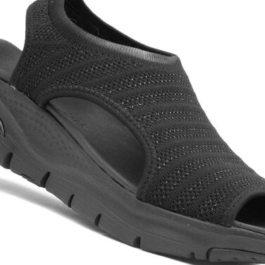 Сандлії Skechers Arch Fit City Catch для жінок (38 EU, чорний мілар з трикотажу)