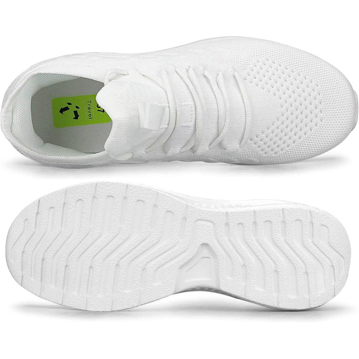 Жіночі кросівки для бігу та занять спортом: біг, теніс, фітнес, тренування. Легкі, дихаючі, з антиковзаючою підошвою. Білі, 39 EU