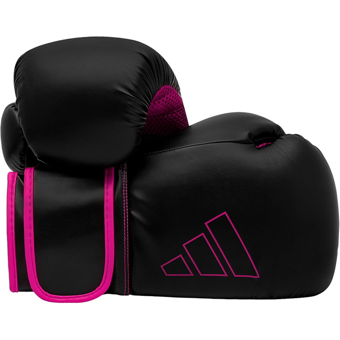 Боксерські рукавички adidas Hybrid 80 для боксу, кікбоксингу, MMA, фітнесу, тренувань, для дітей, чоловіків і жінок, чорні/рожеві, 8 oz