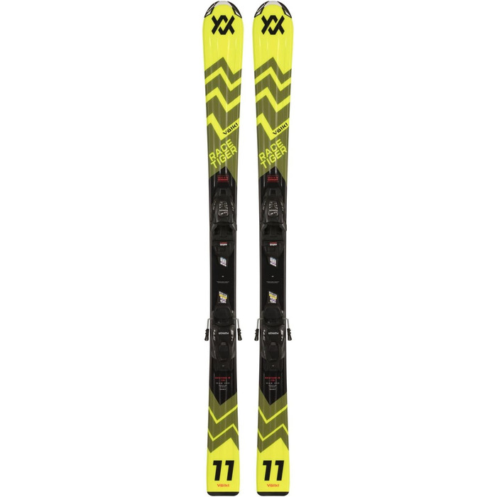 Дитячий гірськолижний комплект Volkl Racetiger Jr жовтий з кріпленнями Vmotion 4,5, 90 см
