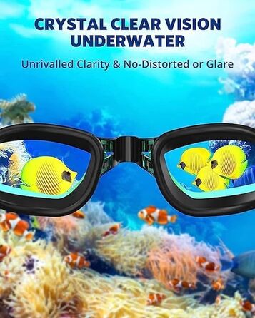 Окуляри для плавання унісекс Schwimmbrille: антизапітніюючі, UV-захист, регульовані, професійні, для дорослих та підлітків (сині/рожеві)