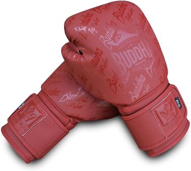 Боксерські рукавички Buddha Fight Wear 16 унцій, бордові, ручна робота, преміум, для боксу, Муай-Тай, кікбоксингу та ММА, Special Edition