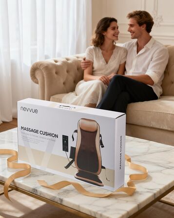 Масажний накид на сидіння з підігрівом та 3D масажем, Shiatsu масажер для спини, Romm V-WMB01