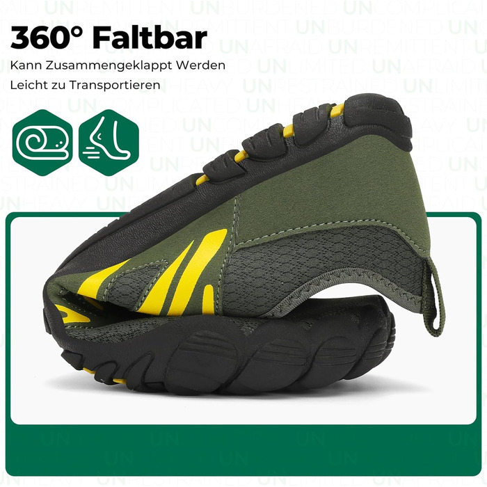 Чоловічі шкарпетки-взуття SAGUARO для плавання та відпочинку, легкі, дихаючі, швидко сохнуть, розмір 39-48, армійного кольору