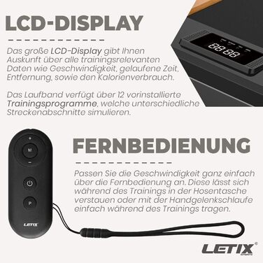 Електричний біговий столик DeskWalk для дому та офісу: LCD-дисплей, моторизоване фітнес-обладнання з імітацією дерева