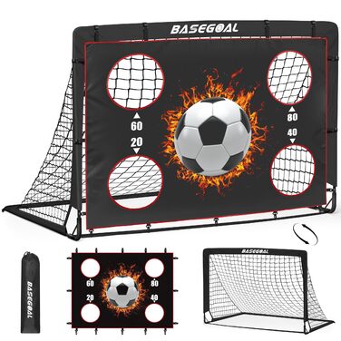 Дитячі футбольні ворота Klappbares Fußballtor 120x90 см та 150x120 см з мішком для транспортування та анкерами для кріплення - для саду, пляжу