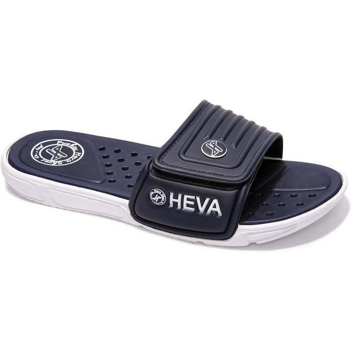 HEVA Шльпанці чоловічі літні сандалі (43 EU, Navy White 01)