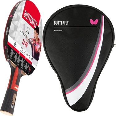 Професійна ракетка для настільного тенісу Butterfly Zhang Jike ZJX 6, ITTF сертифікат, для топспіну та атакуючої гри, в комплекті з чохлом DC1