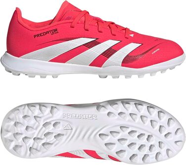 Дитячі футбольні бутси adidas Predator League Turf, унісекс (32 EU, червоний, білий, чорний)