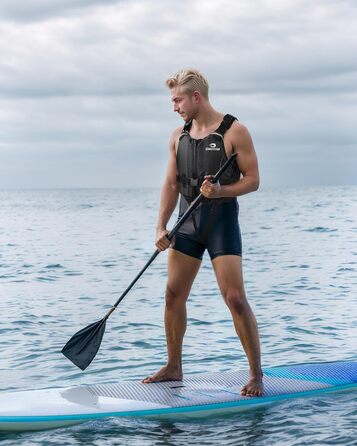 Owntop Плавуча жилетка для дорослих, штанговий ремінь, кишеня, унісекс. Підходить для SUP, каякінгу, риболовлі, вітрильного спорту, каное. Чорний колір, XL-XXL