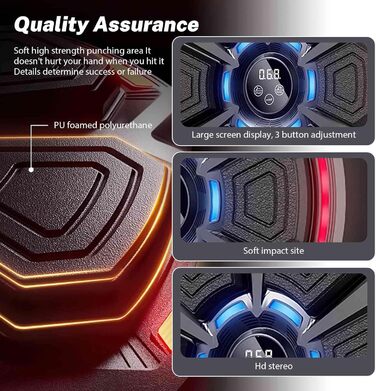 Музична боксерська машина Eznaobo з LED-підсвіткою та Bluetooth, 9 режимів, USB-зарядка, для дітей та дорослих