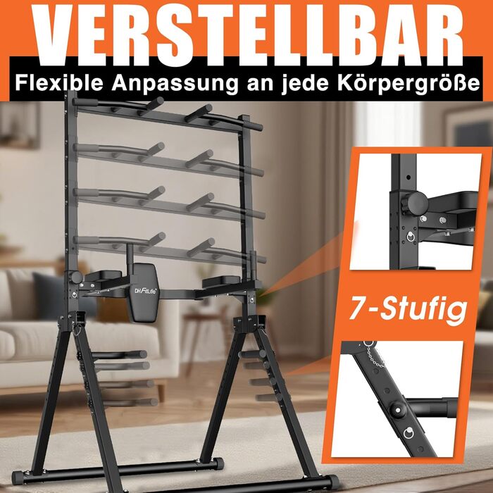 Power Tower DH FitLife: турнік, бруси для віджимань та стійка для штанги | Спортивна станція для дому