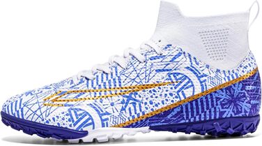 Дитячі футбольні бутси KUUK для штучного покриття, газону та залу. Підходять для хлопчиків та дівчаток. Розмір 38 EU, модель K1126, білі.