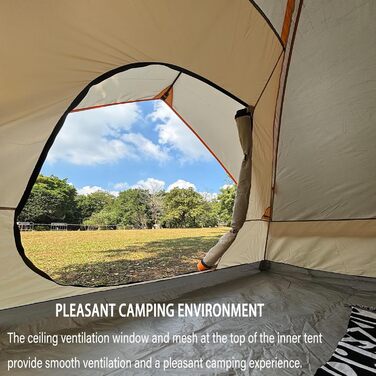 Намет кемпінговий Campingzelt купольний 2/3/4/6 місць, легкий, портативний для кемпінгу, пляжу, походів, сірий/червоний