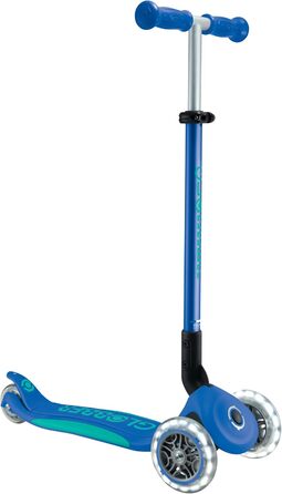 Дитячий самокат GLOBBER Primo Foldable Plus Lights, 3-колісний, з LED колесами, регульована висота, для дітей від 3 років