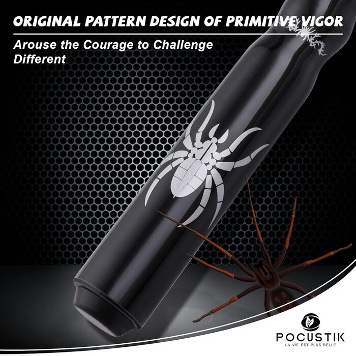 Набір більярдних київ POCUSTIK (2 шт.), 58'' - набір для дорослих, ергономічні киї для більяру, для дому, з канадського клена, чорний/червоний