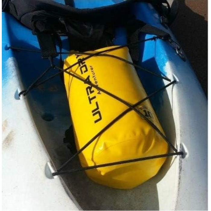 Водонепроникна сумка Ultra Dry Adventurer 20 л, чорна: для каякінгу, риболовлі, кемпінгу та інших водних активностей
