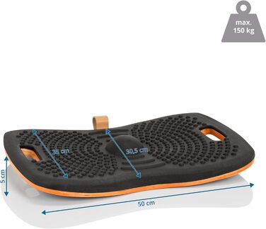 Баланс-борд hjh OFFICE 830041 Balance Board ACTIV дерев'яна дошка для рівноваги з PU-піною, фітнес-тренажер для роботи стоячи