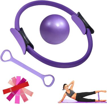 Набір для пілатесу: кільце, м'яч, ремінь, фітнес-кільце для тренування пресу, ніг та рук
