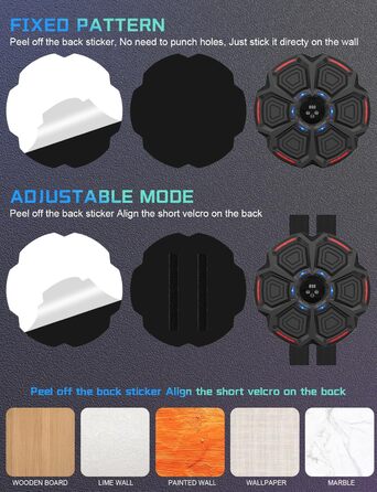 Музична боксерська машина з LED-підсвіткою та Bluetooth, 9 режимів швидкості, підрахунку ударів, рукавички в комплекті. Для дорослих та дітей