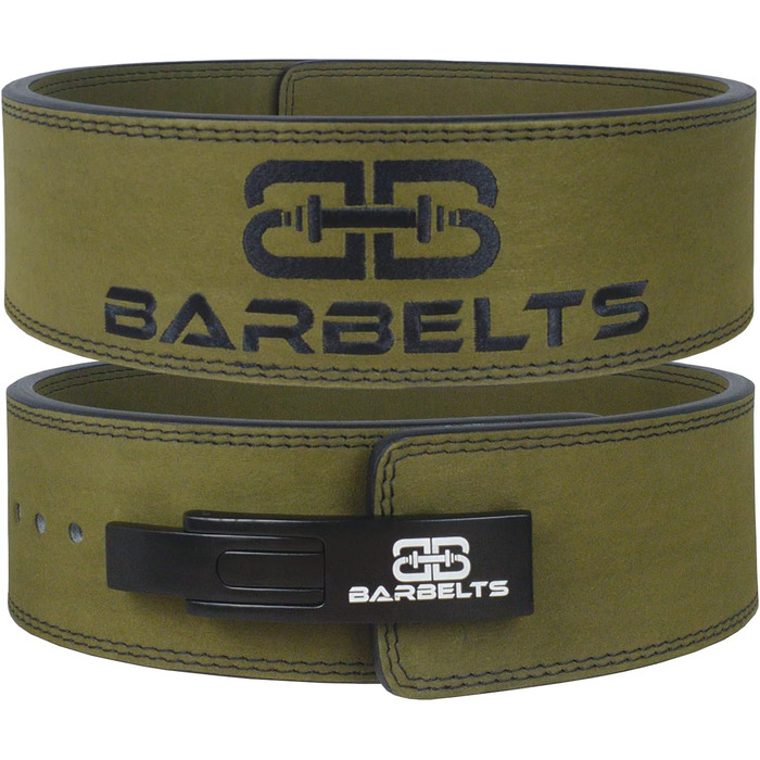 Пауерліфтинг ремінь Barbelts Lever 10мм, зелений