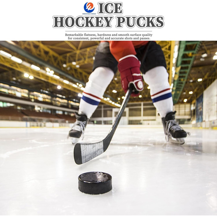 Набір шайб для хокею UNBEATABLE ENERGY (15 шт.) з тейпом, 7.6 см, 2.5 см, 170 г