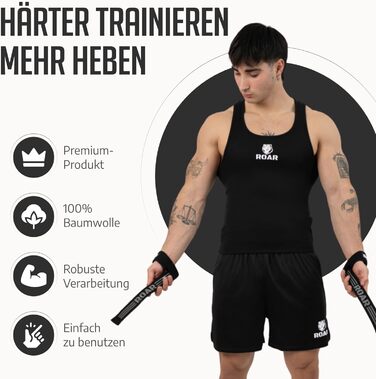 Roar® гучномовні ремені для силових тренувань, бодібілдингу, фітнесу - ремені для підйому штанги - для жінок та чоловіків сірого кольору