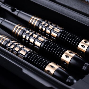 Дарти сталеві професійні 21г (3 шт.) з металевими наконечниками, алюмінієвими стеблами та пір'ями - набір для гри в дартс