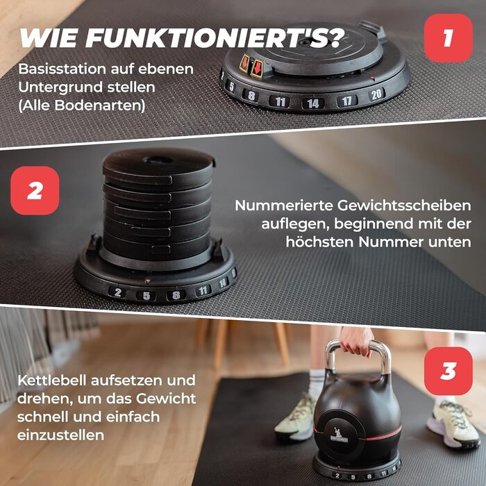 Набір гантелей-гир замінної ваги для дому та фітнесу. Вага: 2, 5, 8, 11, 14, 17, 20 кг. Чорний колір.