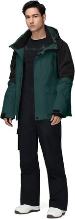 Комплект гірськолижний чоловічий Hotian: куртка та штани, зимовий комбінезон, теплий, водонепроникний, вітронепроникний, для сноуборду та гірських лиж, розмір XL