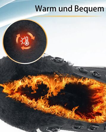 Зимові черевики жіночі, снігоступи, антиковзаючі, зимові черевики 37-42 EU (41 EU, Чорний)