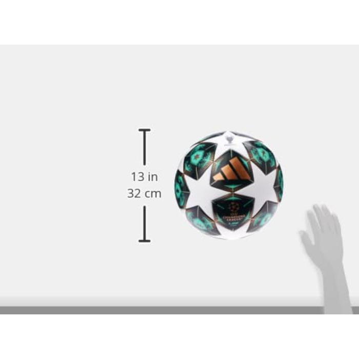 Футбольний м'яч Adidas UEFA Champions League J350, зелений, розмір 5, унісекс