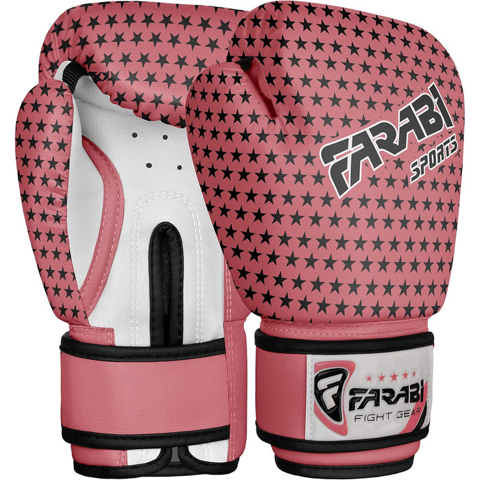Дитячі боксерські рукавички Farabi Sports 4 oz рожеві, для боксу, MMA, Муай Тай, кікбоксингу, спарингів і тренувань, 4-9 років