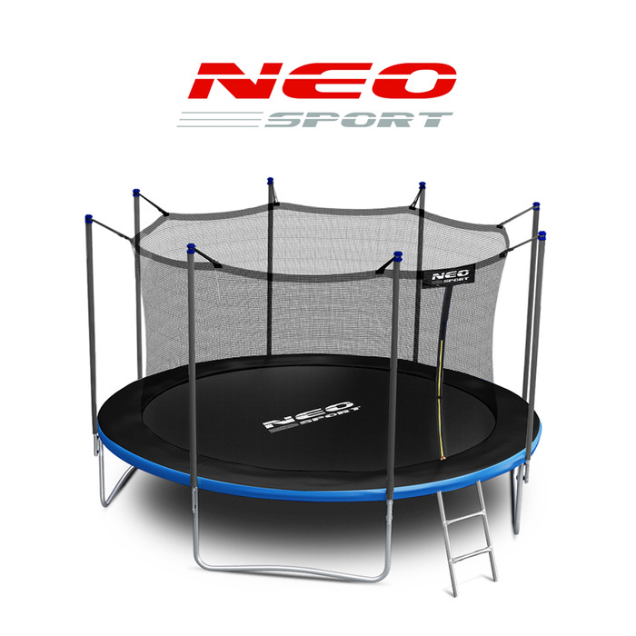 Садовий батут Neo-Sport 14ft/435см із внутрішньою сіткою та драбиною