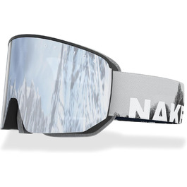 NAKED Optics NOVA - гірськолижні окуляри для чоловіків та жінок, сноуборд окуляри, окуляри для поганої погоди, з змінними лінзами, Slate